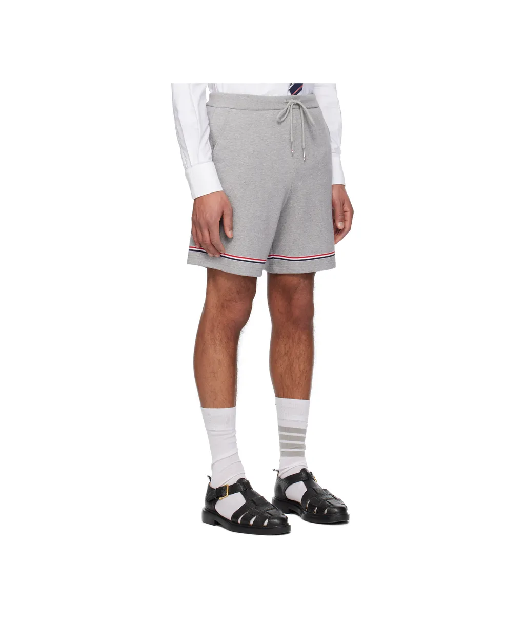 Mid-Rise Drawstring Track Shorts
