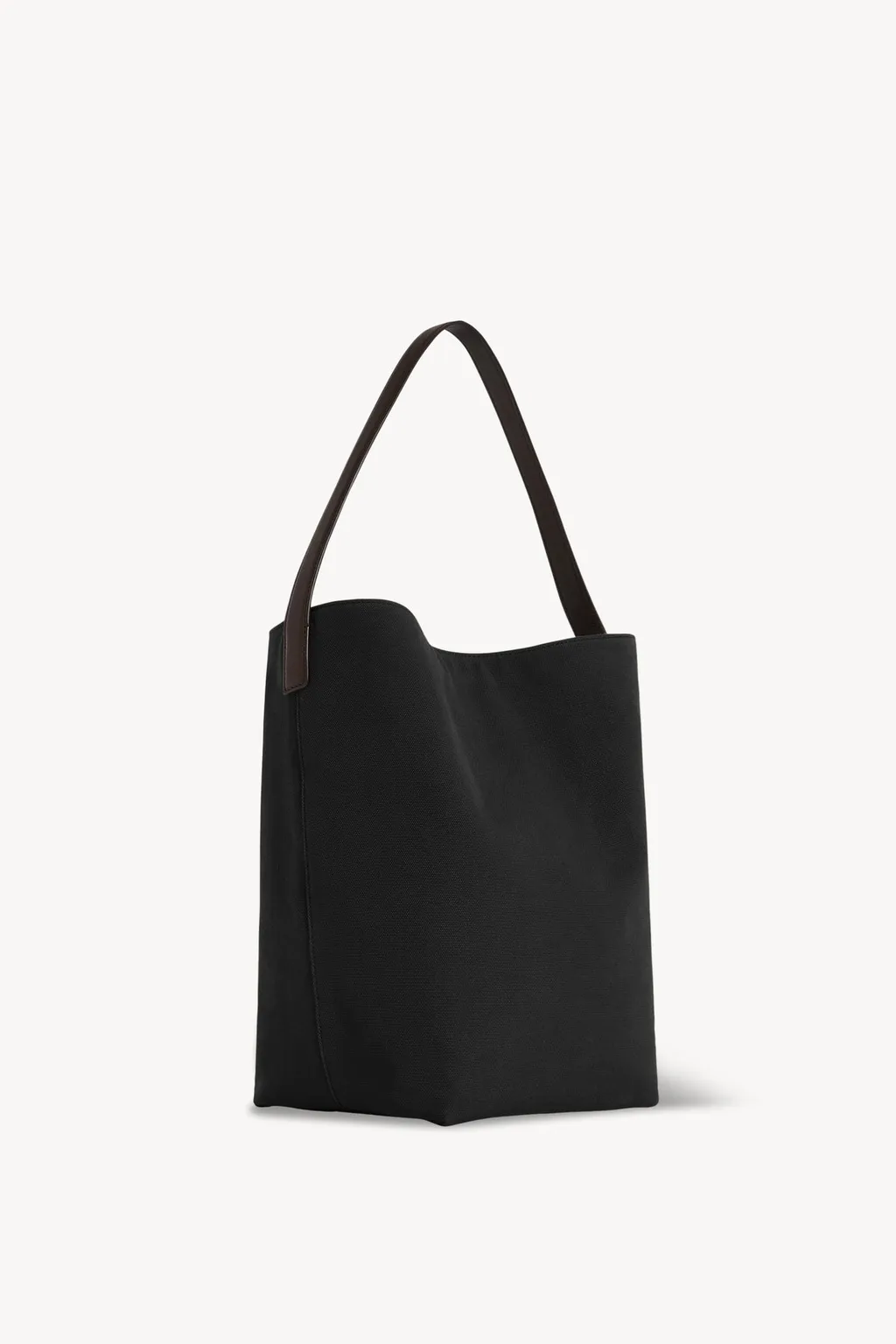 Leather-Handle Cotton Tote Bag