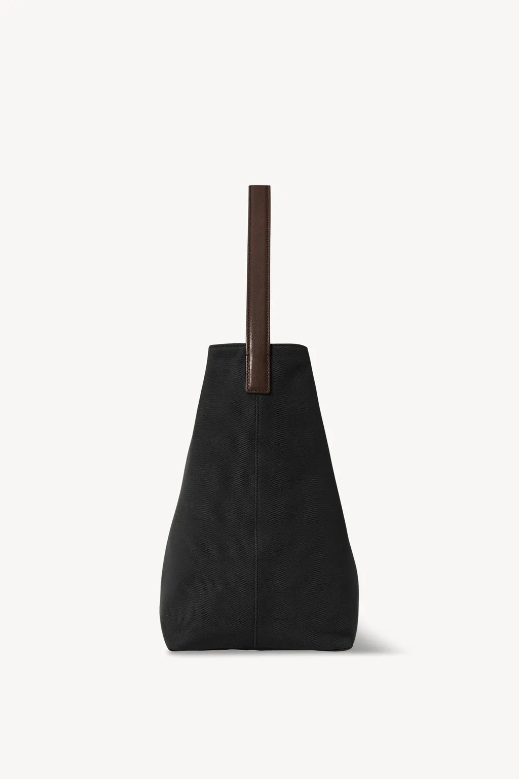 Leather-Handle Cotton Tote Bag