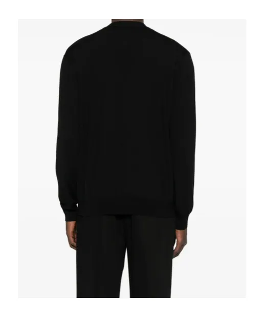 Button-Front Wool Cardigan