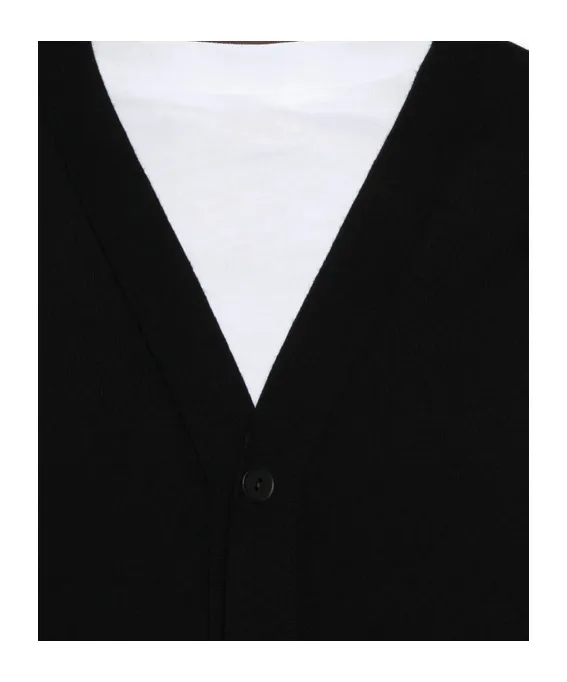 Button-Front Wool Cardigan