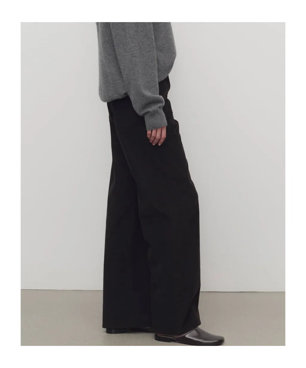 Corduroy Straight-Leg Trousers