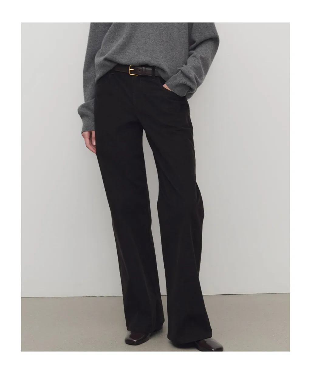 Corduroy Straight-Leg Trousers