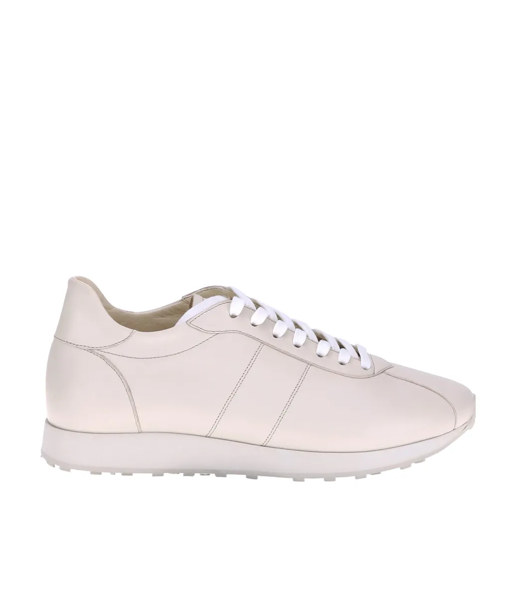 Leather Lace-Up Trainers