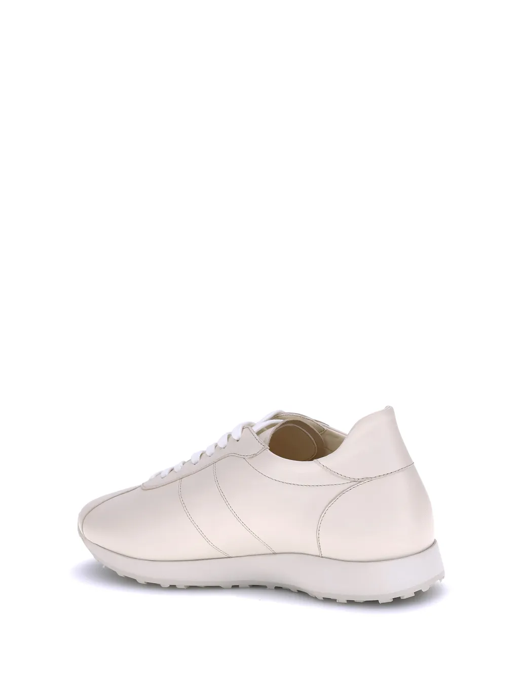 Leather Lace-Up Trainers