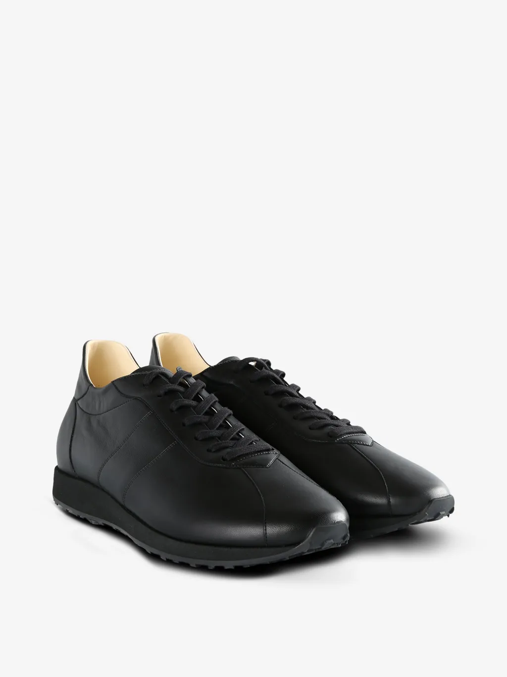Leather Lace-Up Sneakers