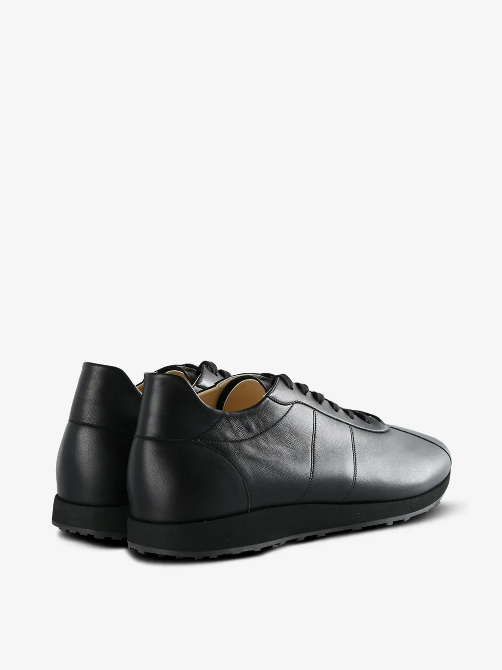 Leather Lace-Up Sneakers