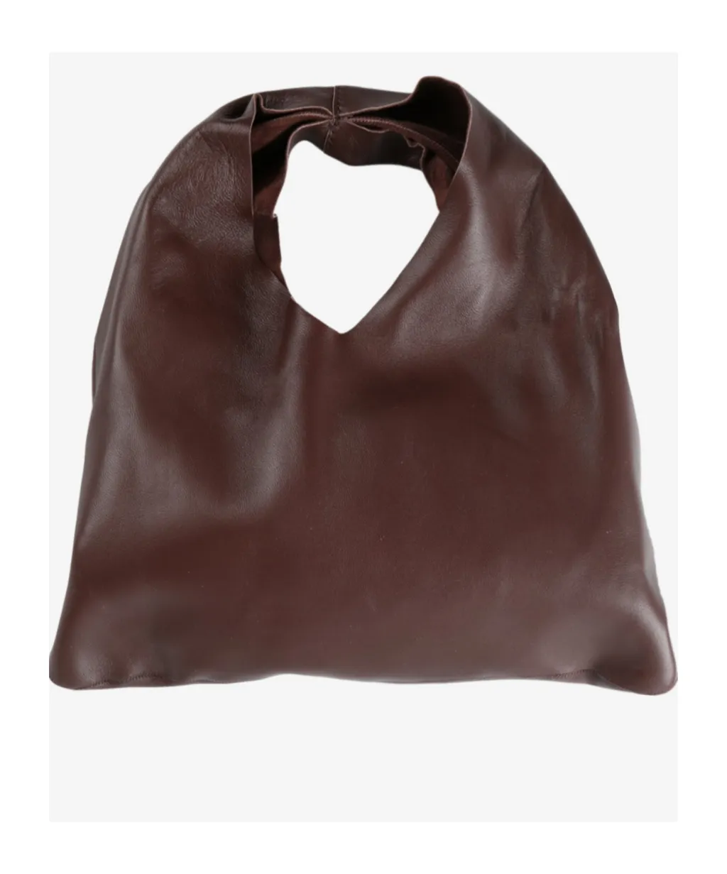 Open Top Draped Small Tote Bag