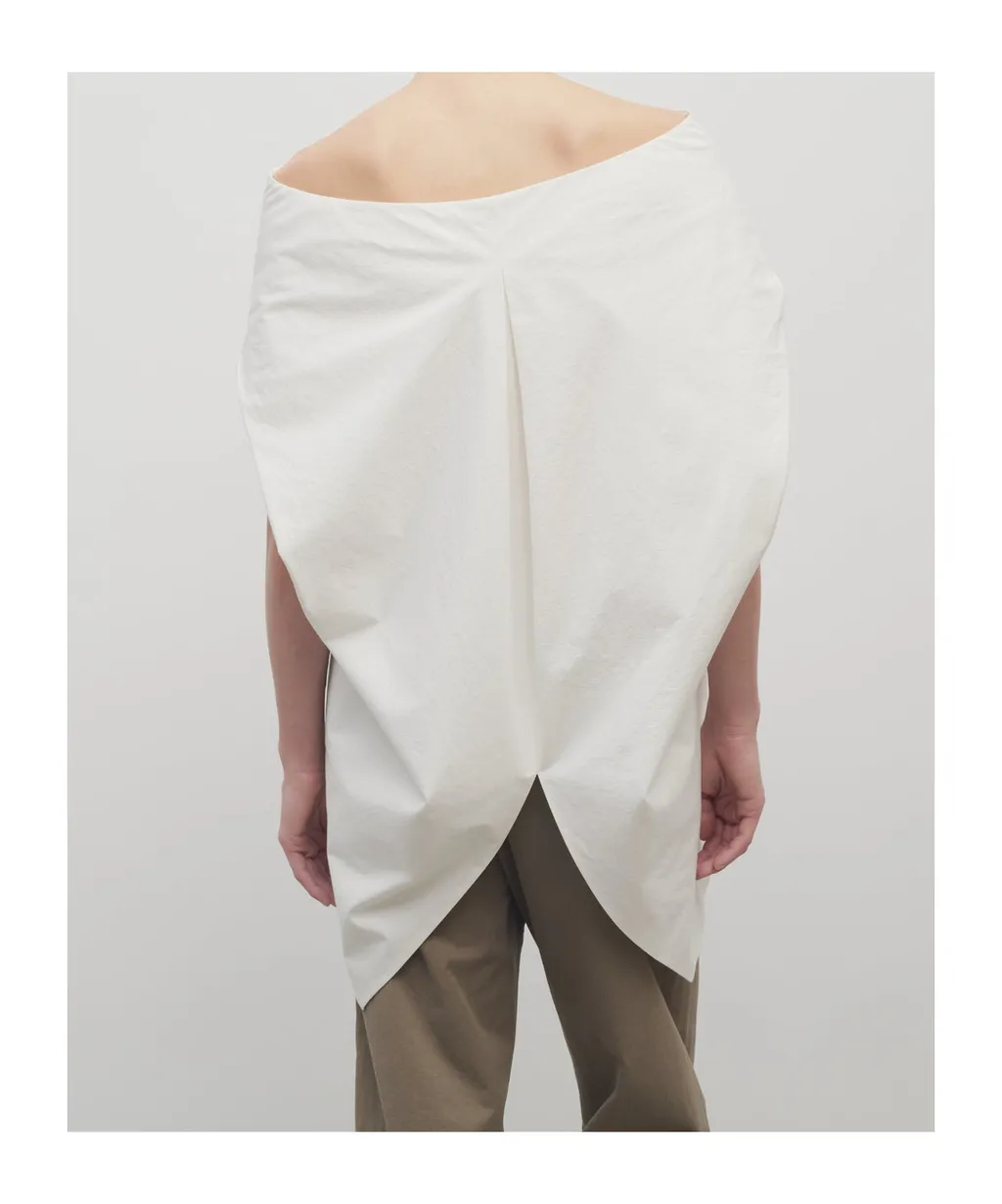 Draped Sleeveless Asymmetric Top