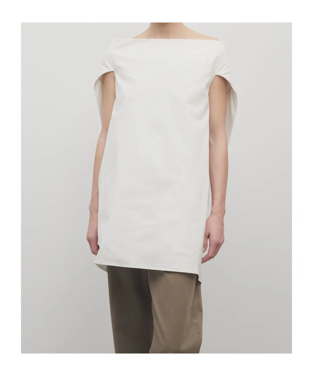 Draped Sleeveless Asymmetric Top
