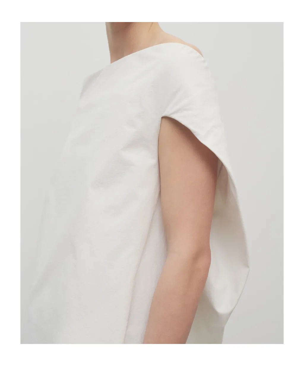 Draped Sleeveless Asymmetric Top