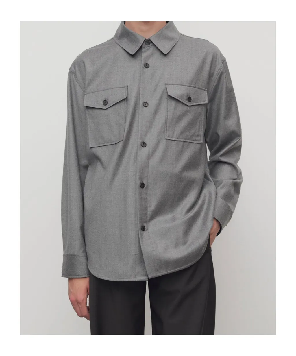 Dashiell Long-Sleeved Wool Shirt