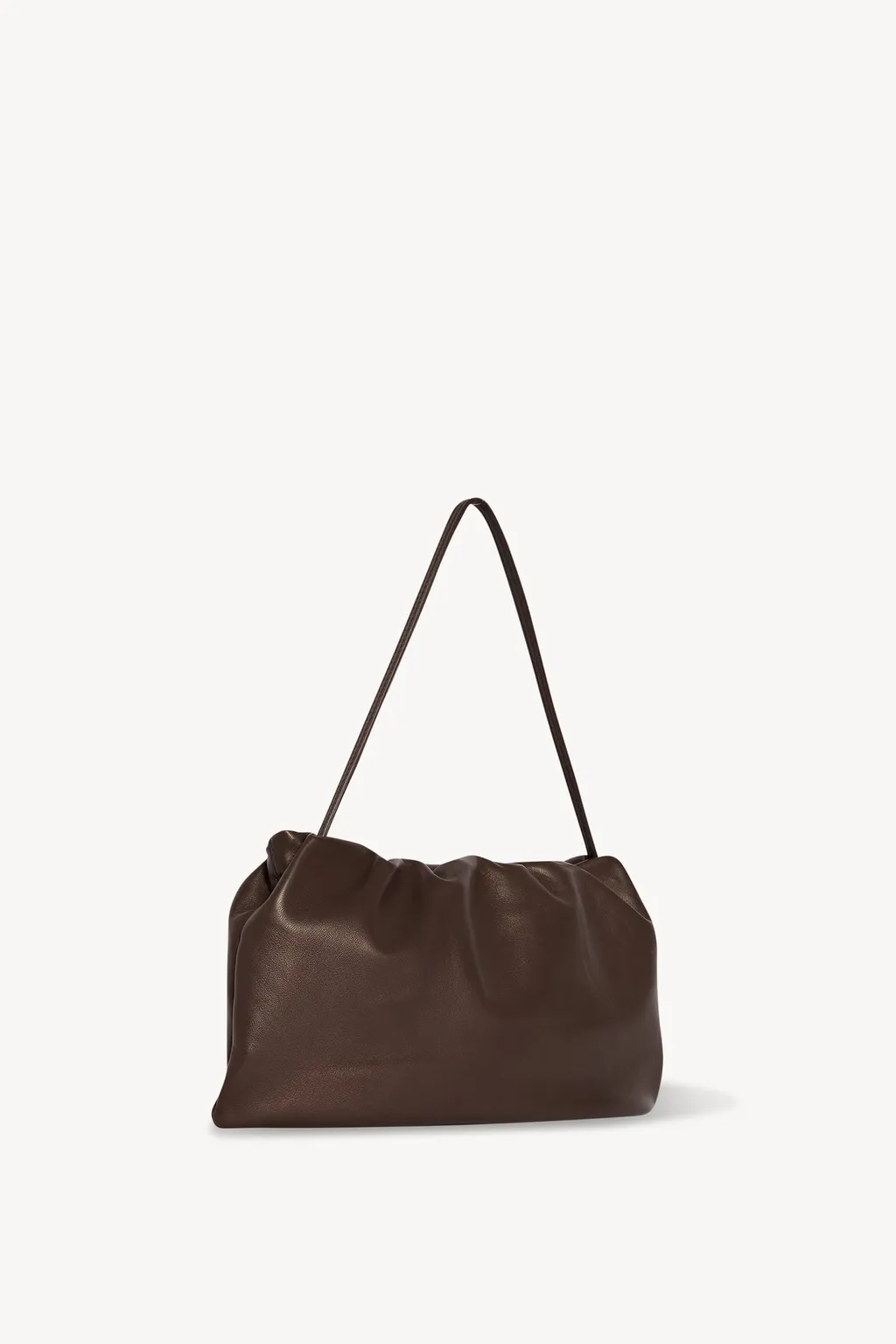 Gathered Leather Tote Bag