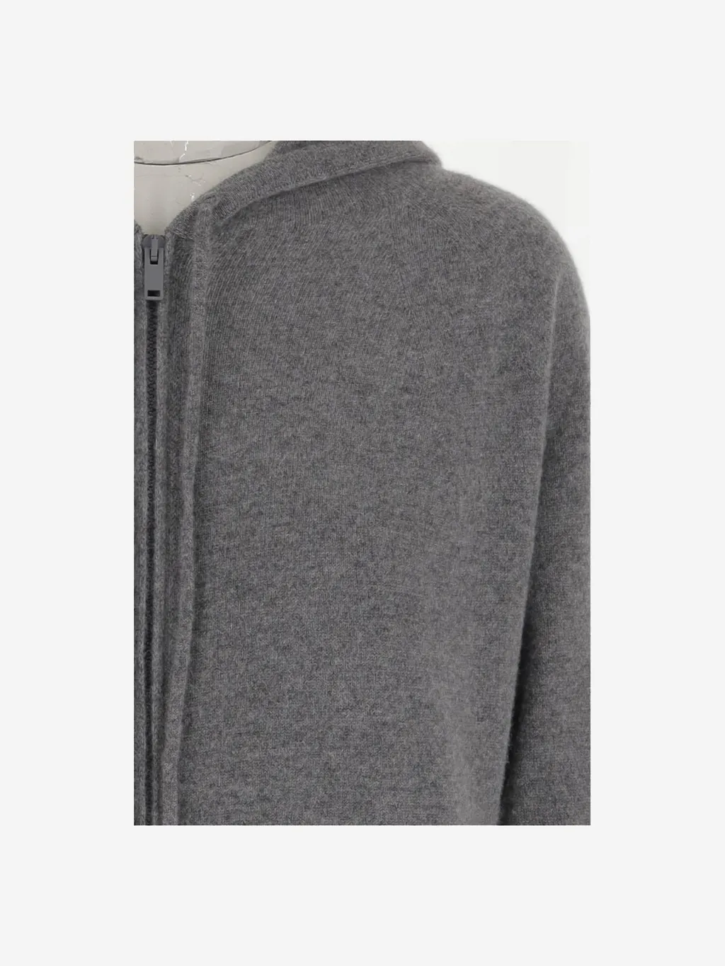 Drawstring-Hood Zip-Front Cardigan
