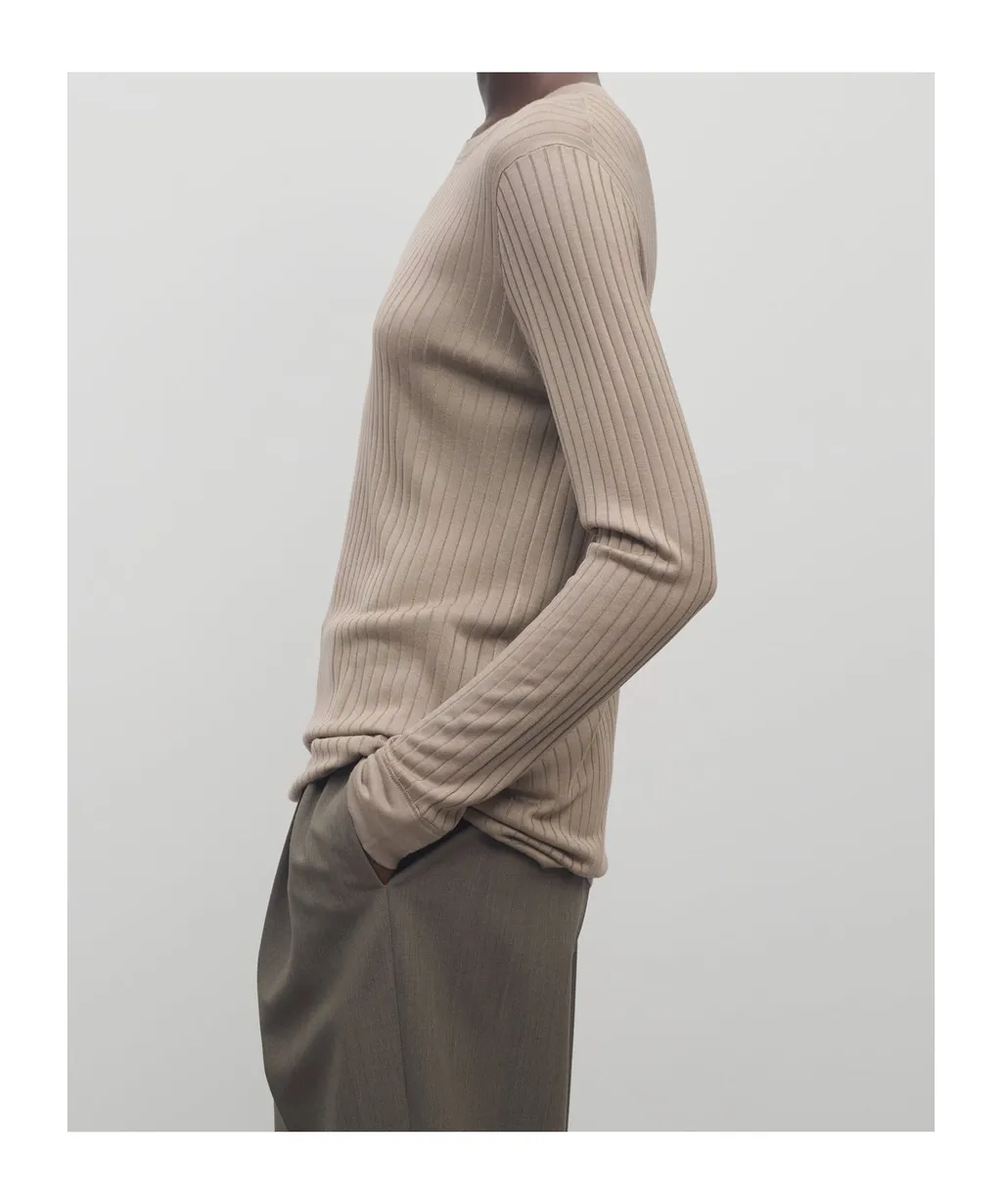 Ribbed Long-Sleeve Top