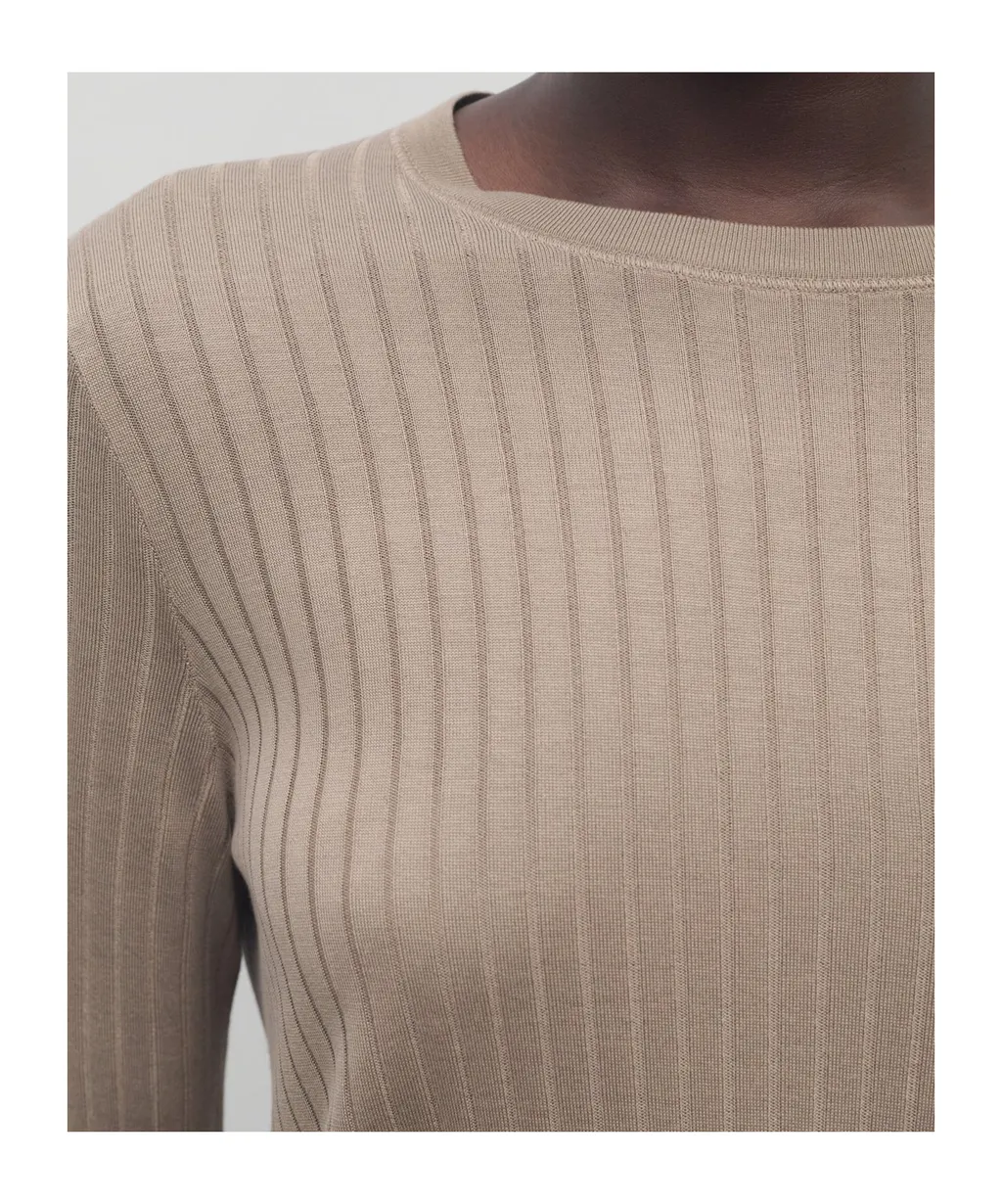 Ribbed Long-Sleeve Top