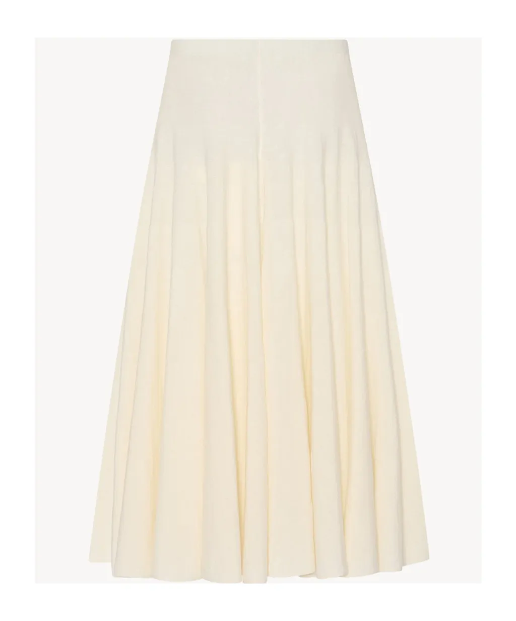 Jaliah Cotton And Linen Blended Skirt