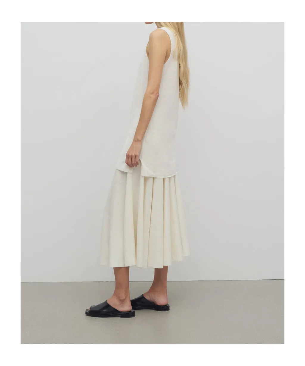 Jaliah Cotton And Linen Blended Skirt