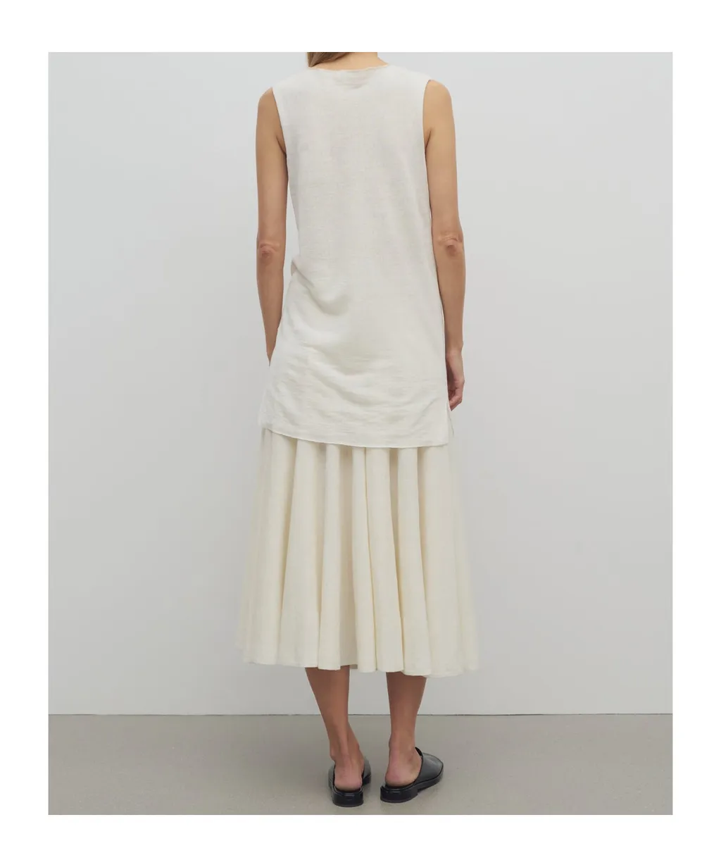 Jaliah Cotton And Linen Blended Skirt