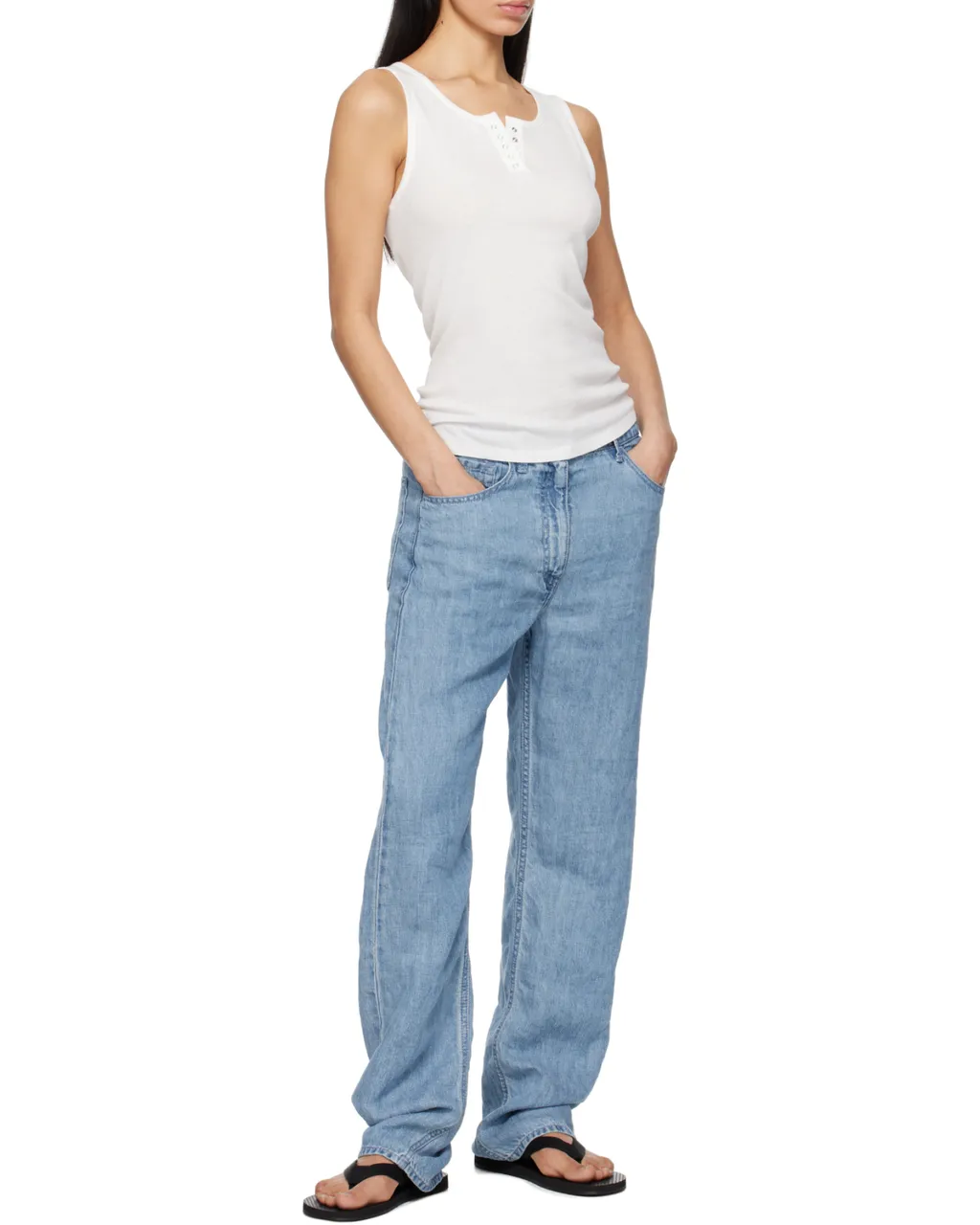 Mansel Ribbed Sleeveless Tank Top