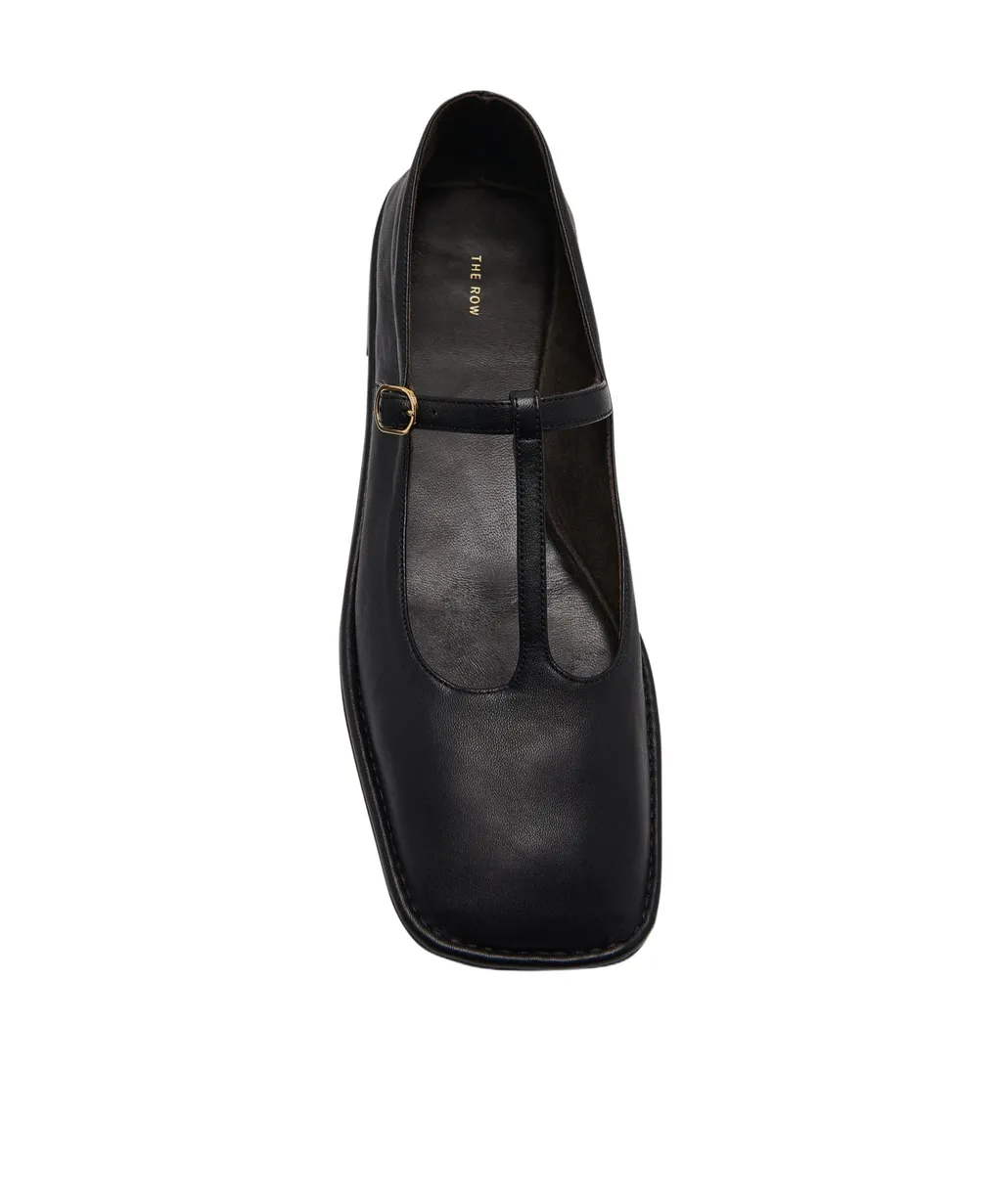 Square T-Strap Flat Shoes