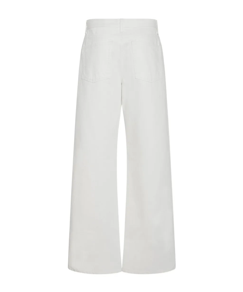 Button Detailed Straight Leg Jeans