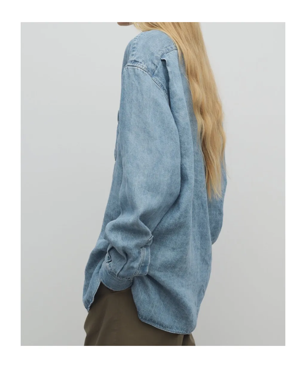 Nesson Button-Up Denim Shirt