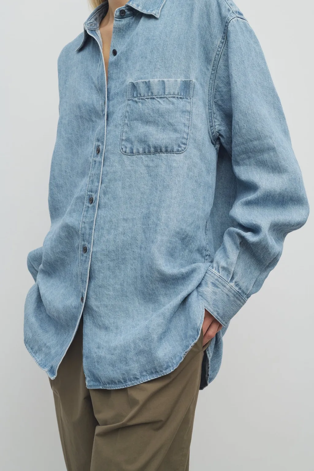 Nesson Button-Up Denim Shirt