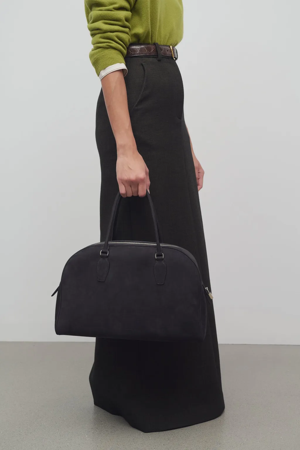India 15.75 Suede Handbag