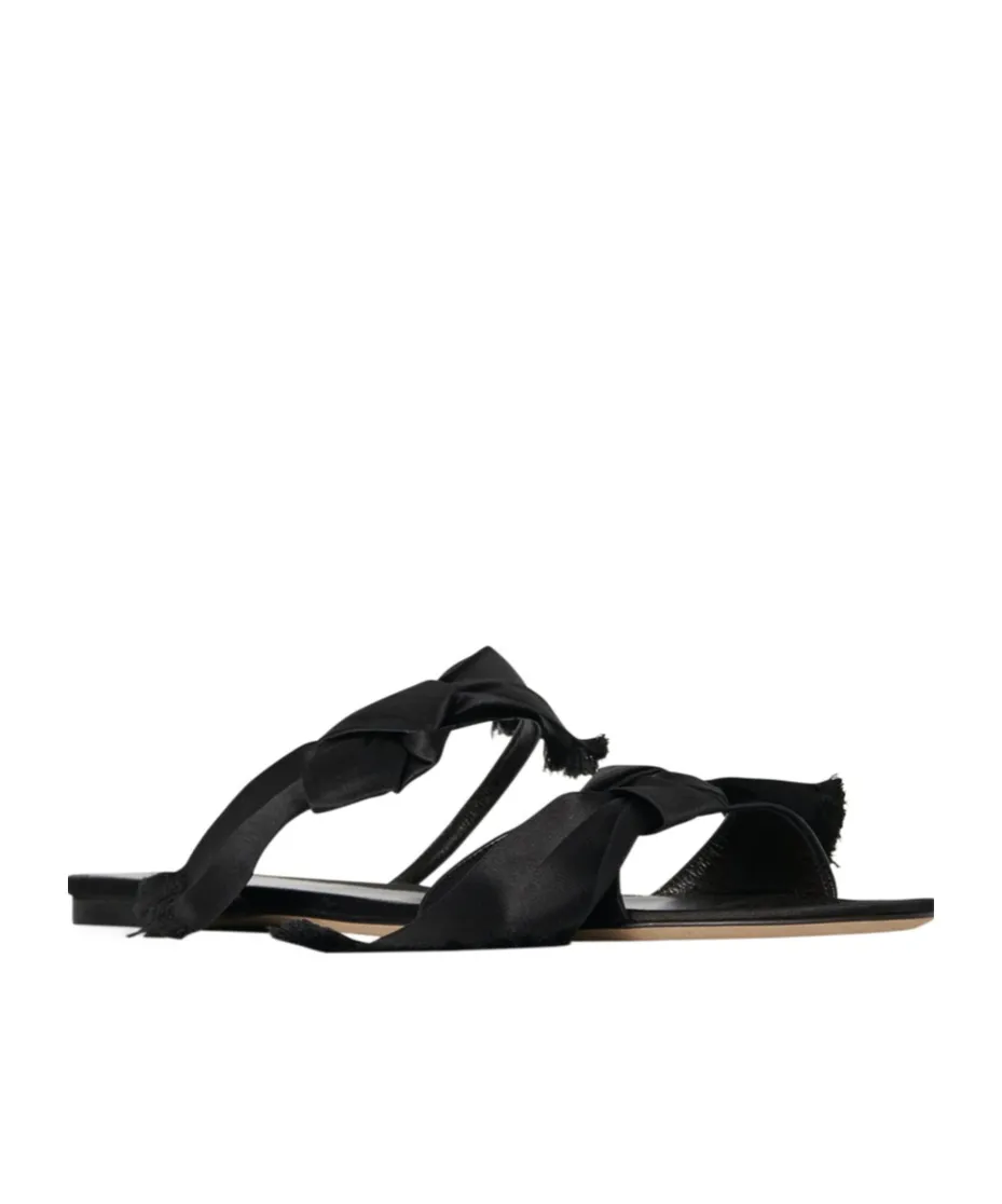 Vika Satin Knot Sandals