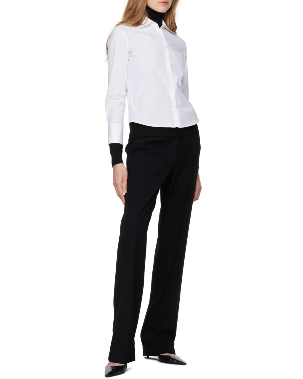 Frou Curved Hem Shirt