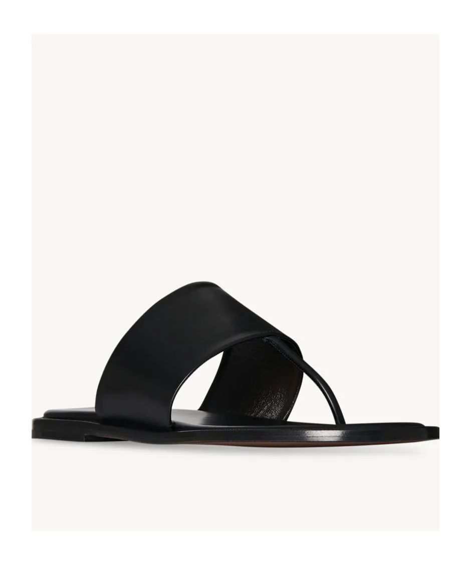 Signum Leather Flat Sandals