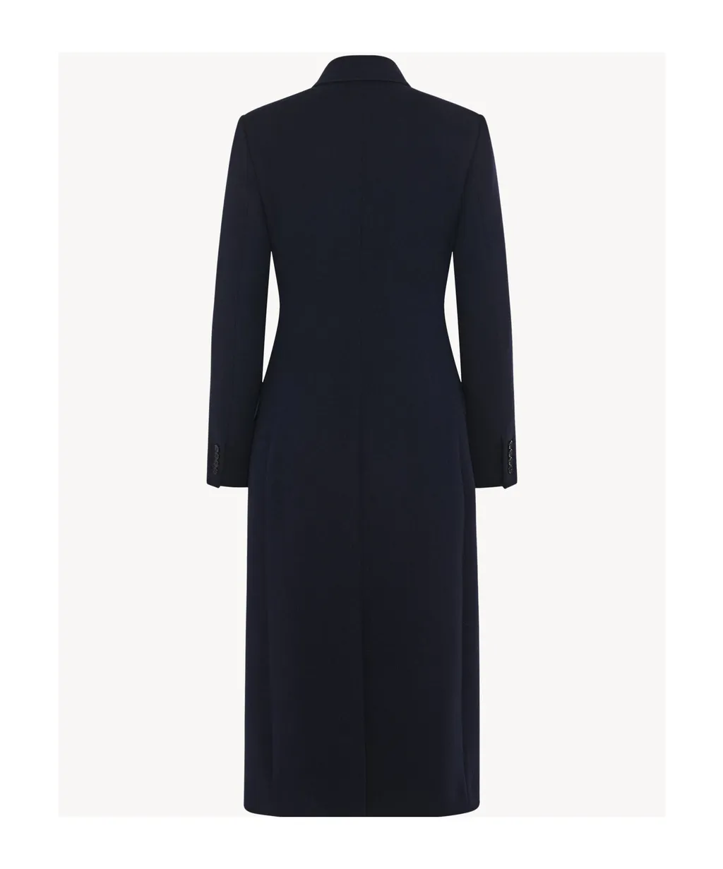 Double-Breasted Long-Sleeved Coat