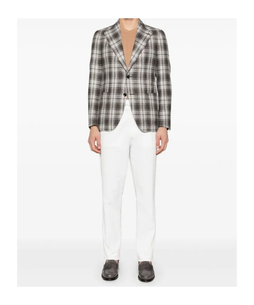 Checked Suit Coat