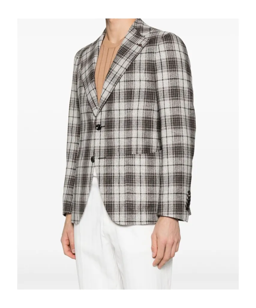 Checked Suit Coat