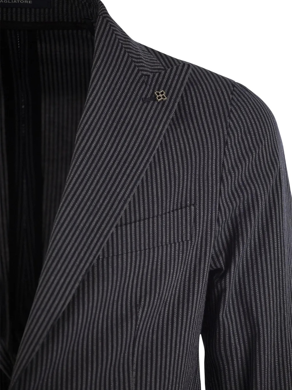 Single-Breasted Pinstripe Blazer
