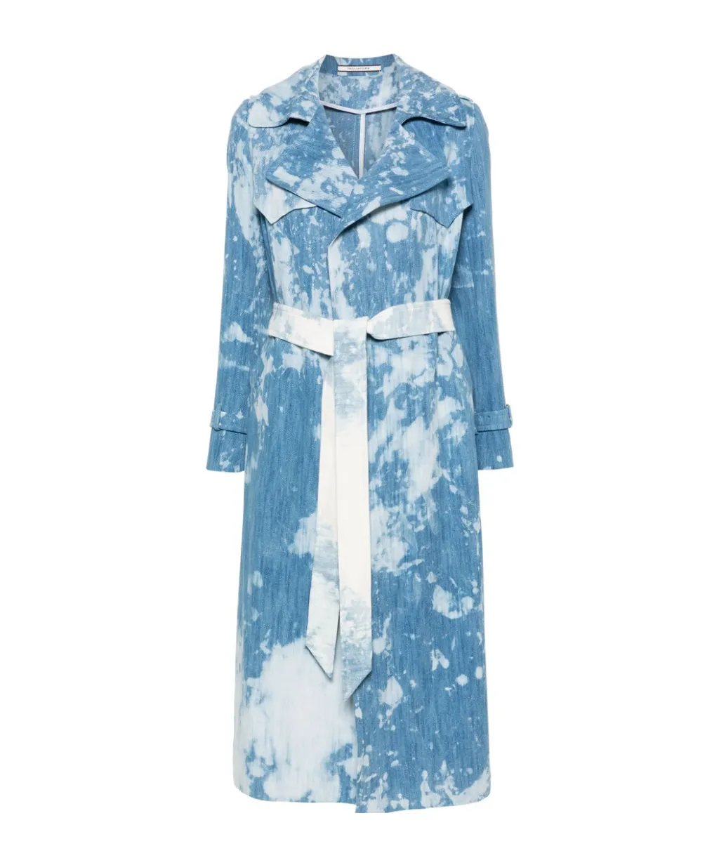 Belted Denim Trench Coat
