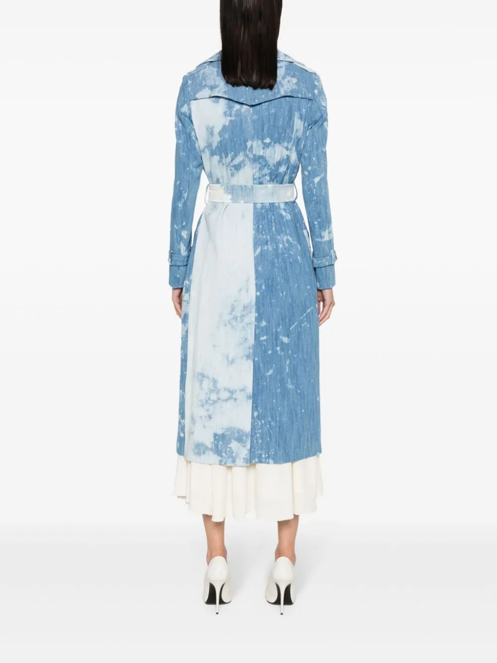 Belted Denim Trench Coat