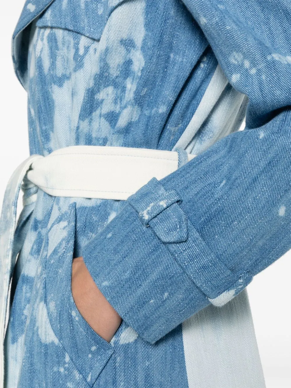 Belted Denim Trench Coat