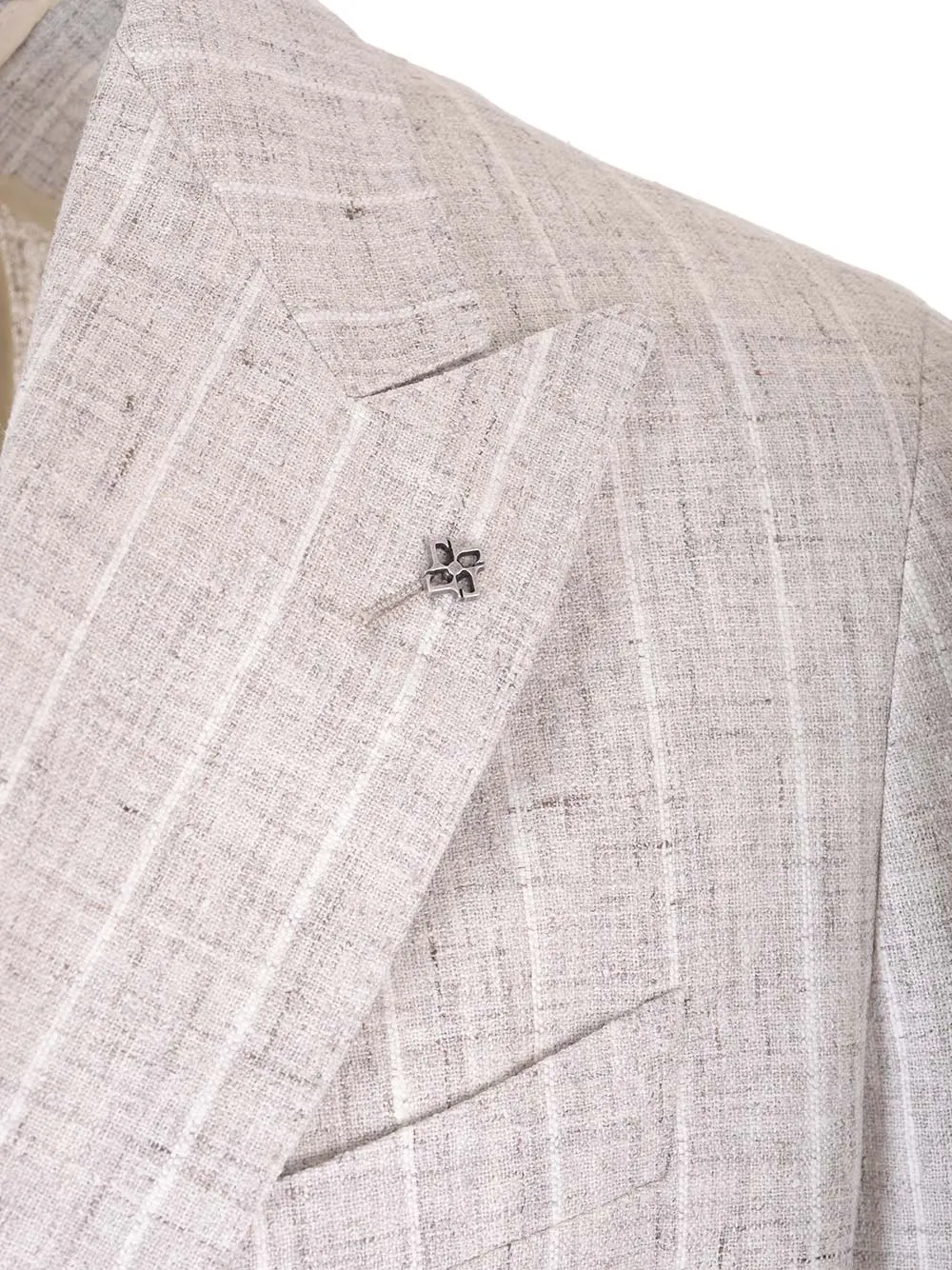 Double-Breasted Striped Blazer