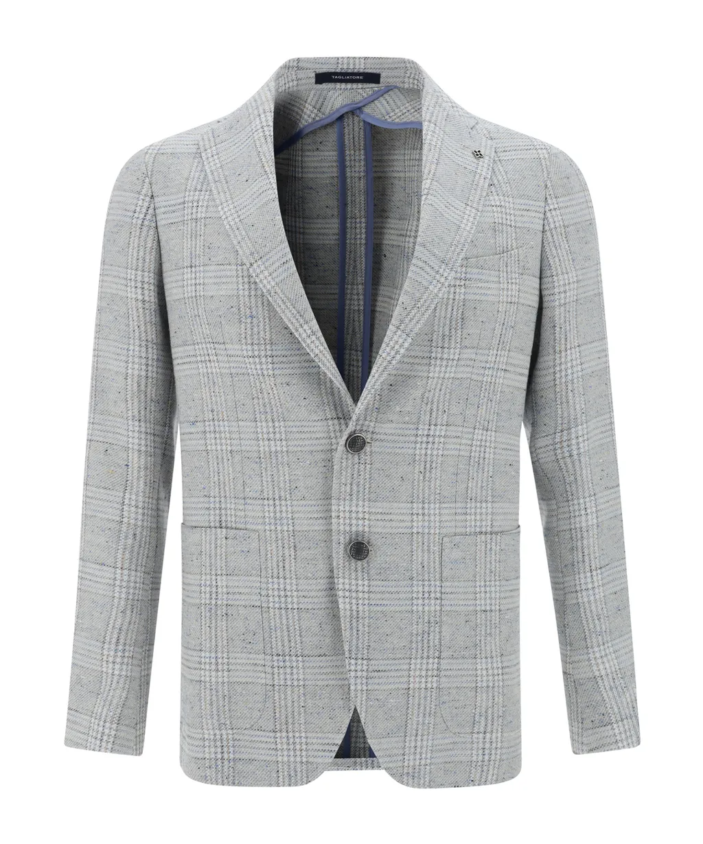 Checked Single-Breasted Blazer
