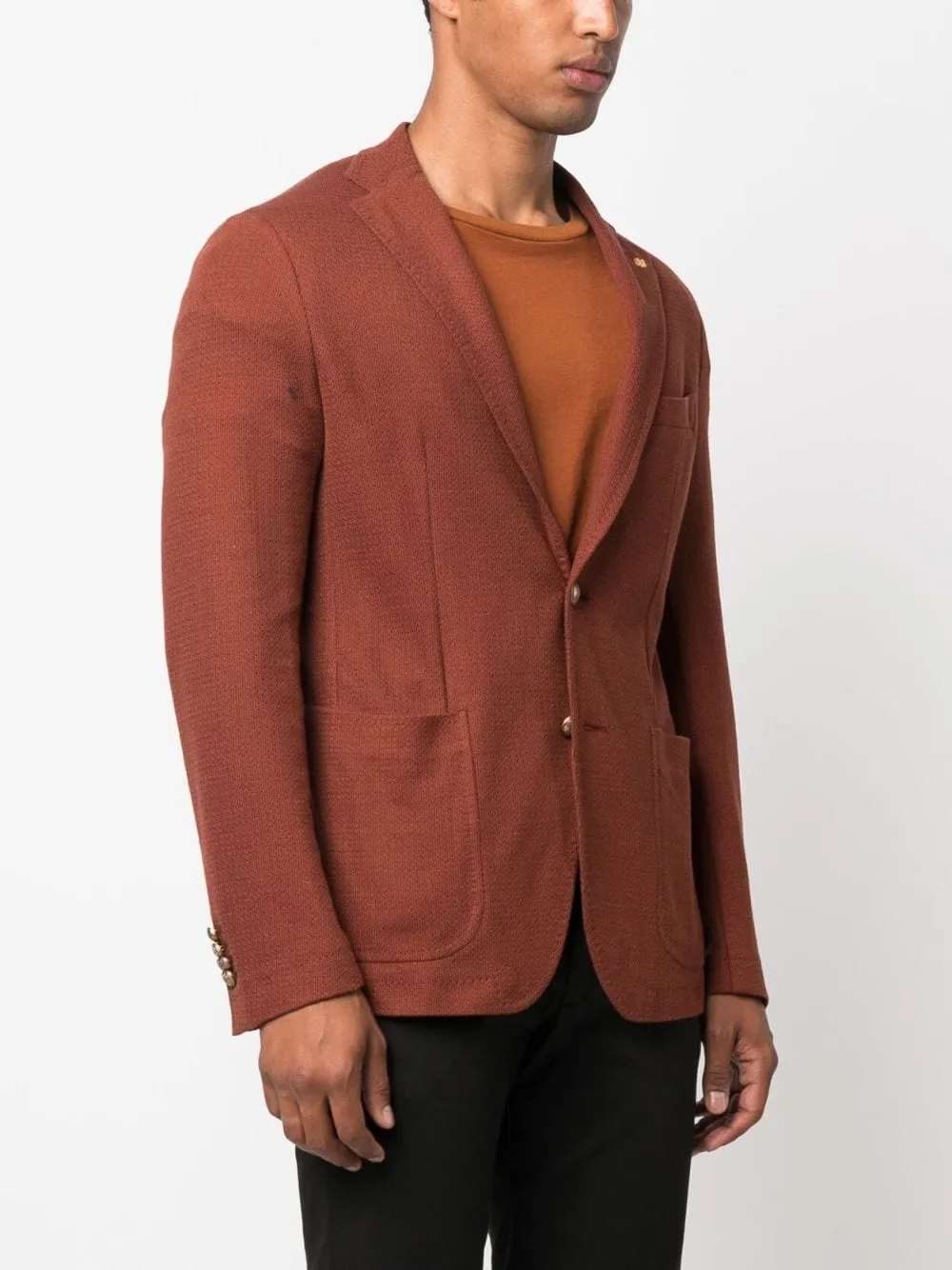 Single-Breasted Cotton Blazer