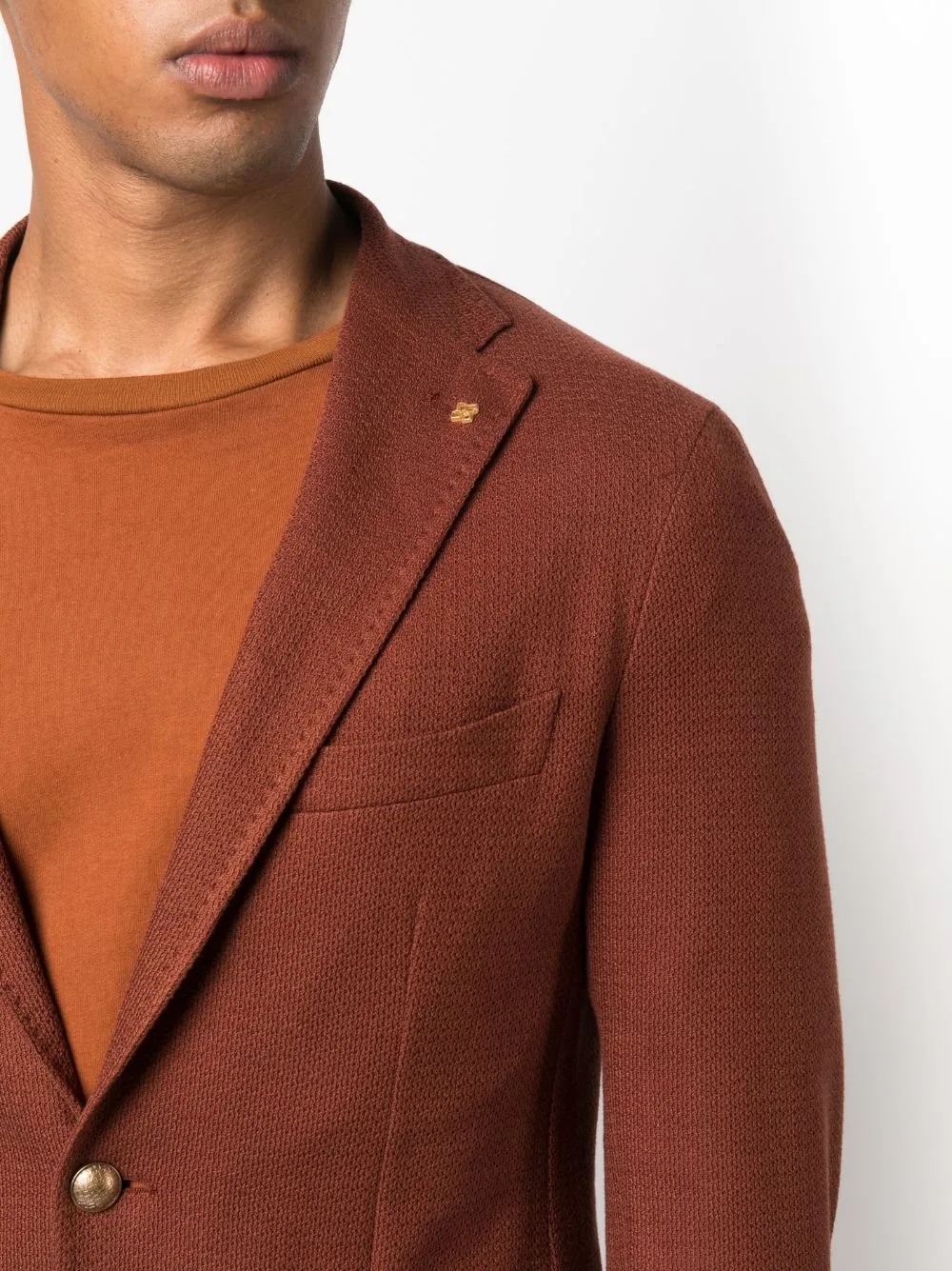 Single-Breasted Cotton Blazer