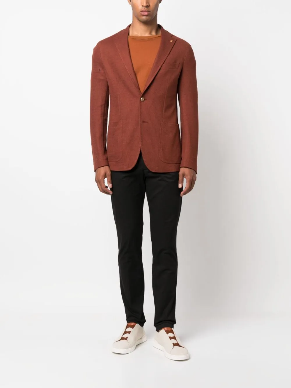 Single-Breasted Cotton Blazer
