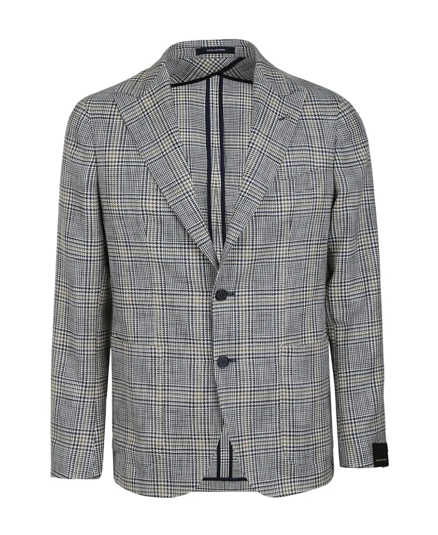 Plaid Single-Breasted Blazer