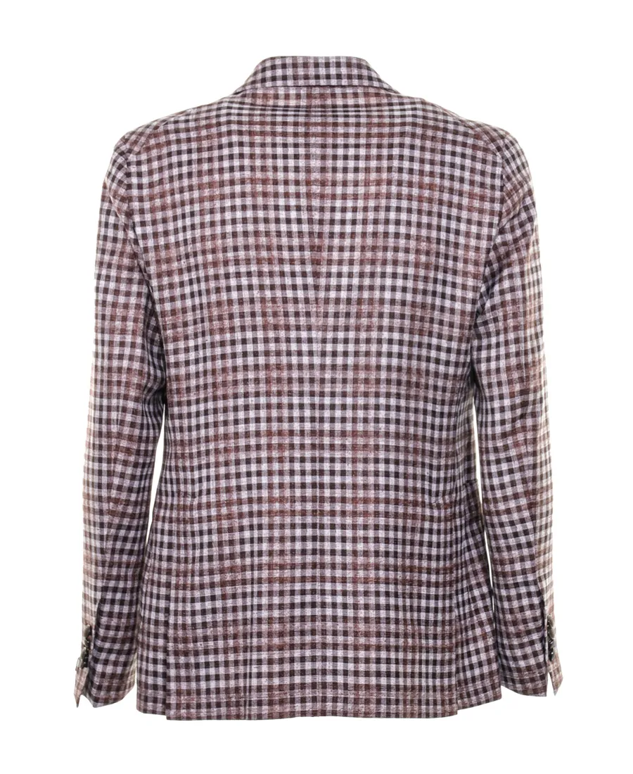 Checked Single-Breasted Blazer