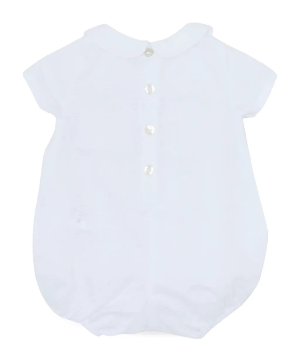 Shirred-Panel Romper