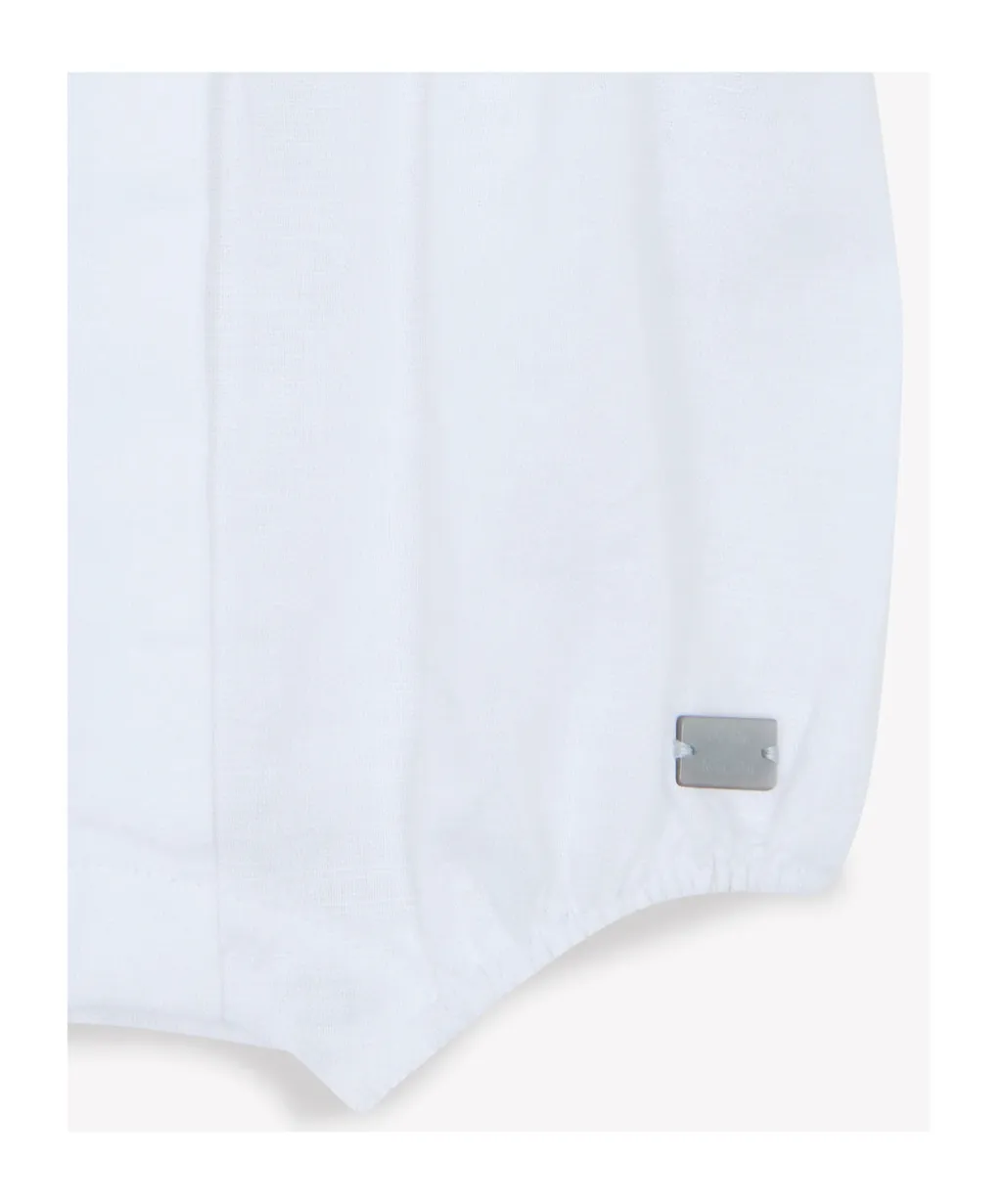 Shirred-Panel Romper
