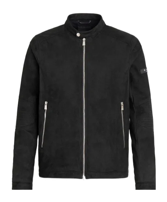 Double-Zip Suede Jacket