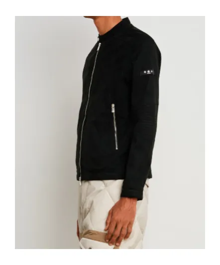 Double-Zip Suede Jacket